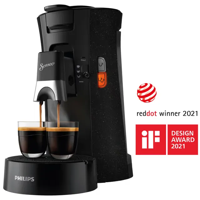Senseo CSA240/21 kaffemaskin (svart/sort/hvitflekket)